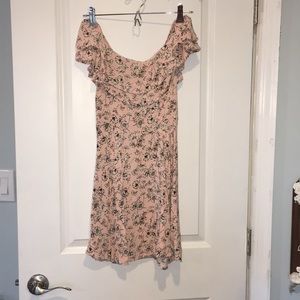 Pink off the shoulders dress